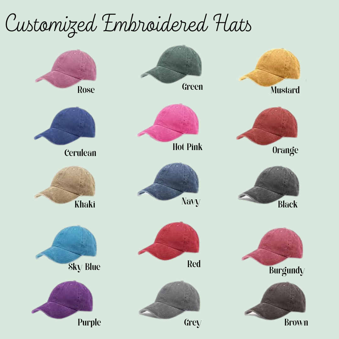 Customizable Embroidered Hats-Thread & Ember