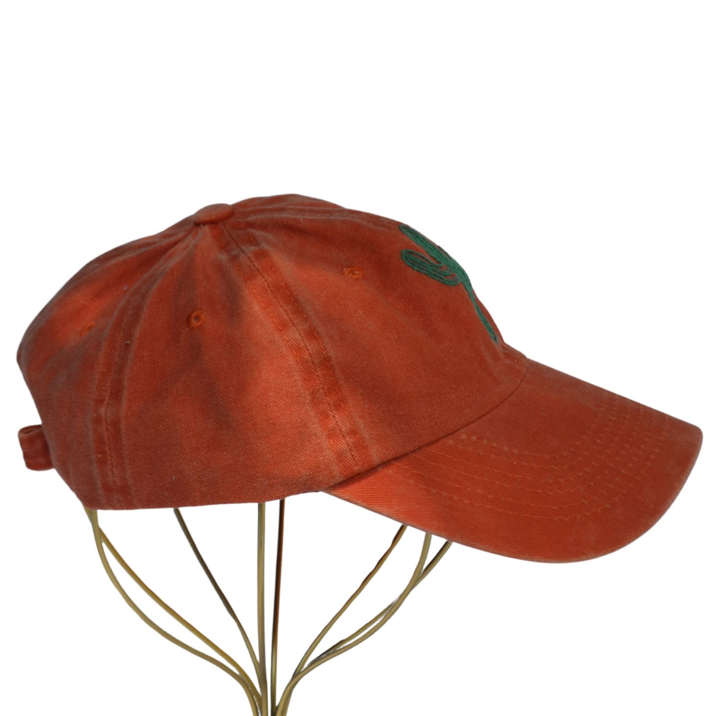 Orange Baseball Hat Cactus| Embroidered Hats-Thread & Ember