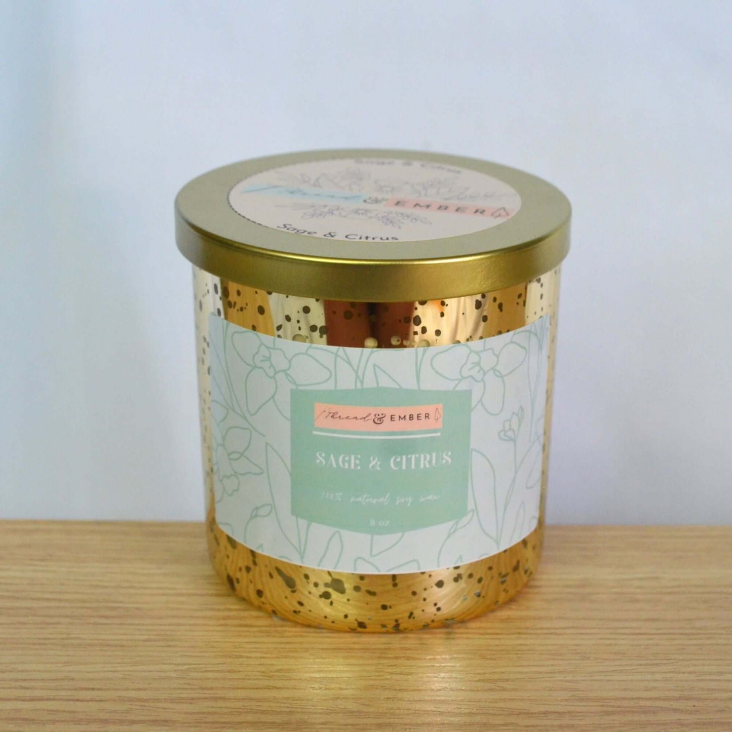 Sage & Citrus | Handmade Candle | Soy Wax-Thread & Ember
