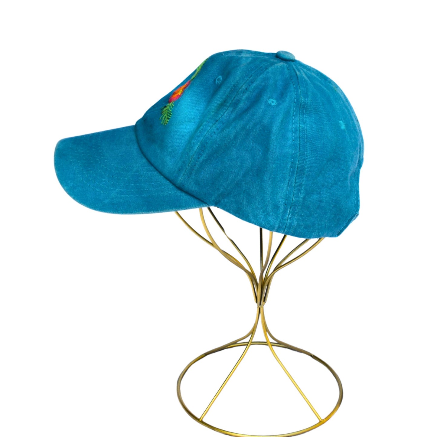 Sky Blue Baseball Hat | Hibiscus | Embroidered Hats-Thread & Ember