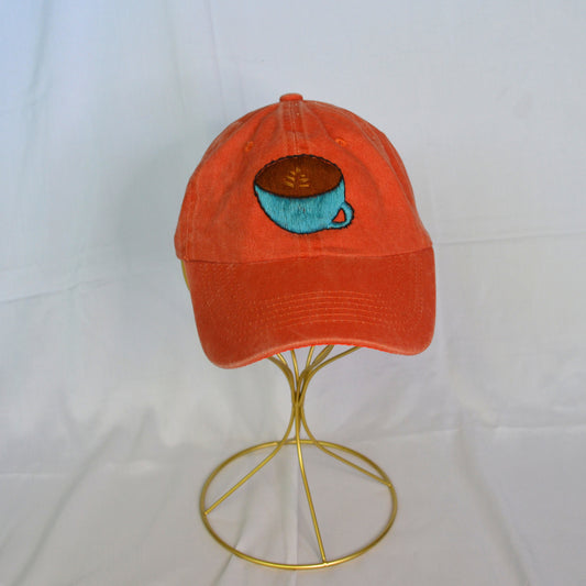 Orange Baseball Hat Cappuccino | Embroidered -Thread & Ember